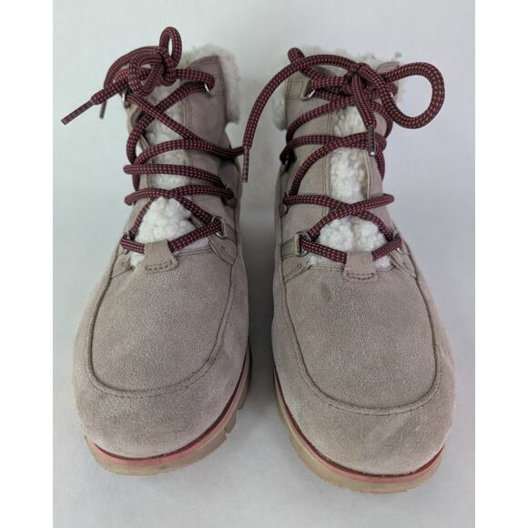 Sorel Women’s Harlow Lace Cozy Gray Ankle Bootie Size 10M - Picture 5 of 8